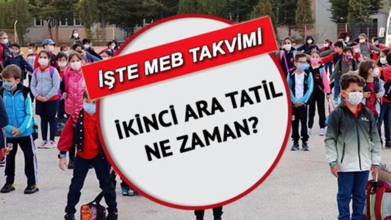 Ara tatil ne zaman? 1 haftalık ara tatil hangi tarihte? MEB 2021-2022 2. dönem tatil takvimi