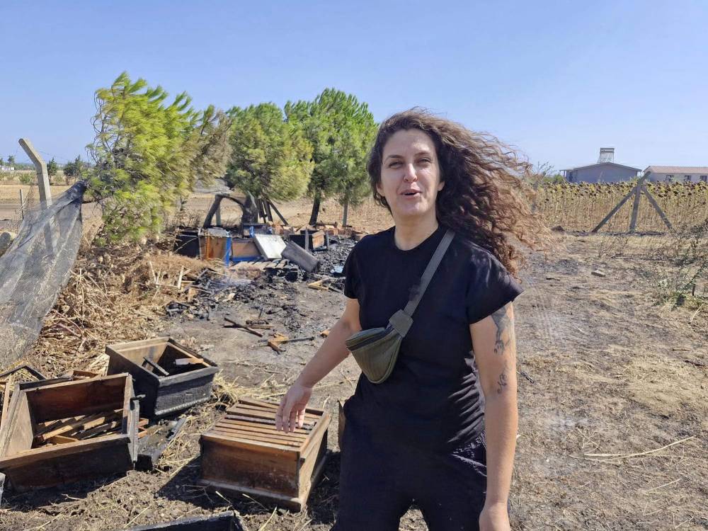 Anız yangınında 150 arı kovanı zarar gördü