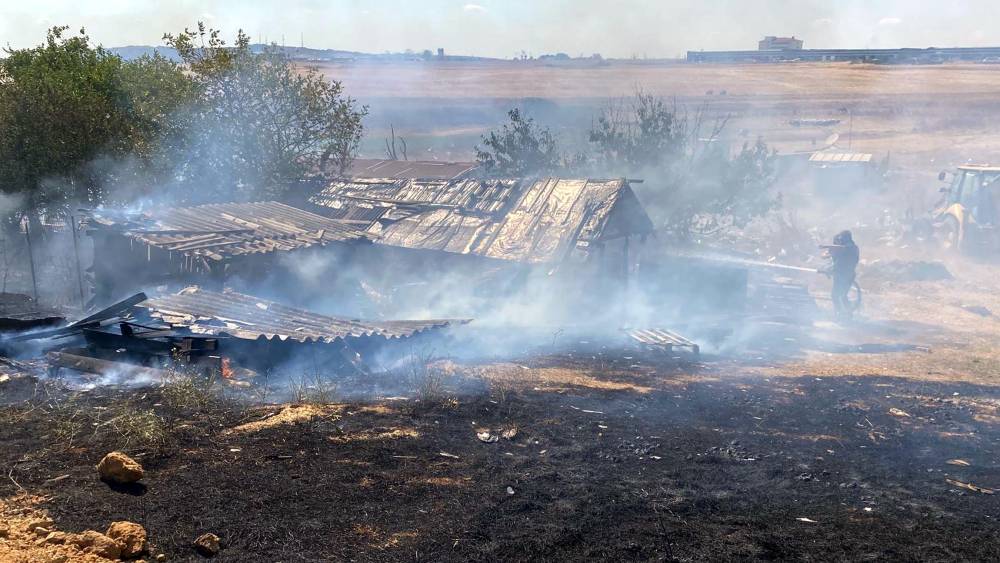 Tekirdağ'da çiftlikte çıkan yangın söndürüldü