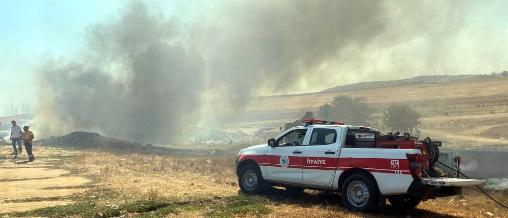 Tekirdağ'da çiftlikte çıkan yangın söndürüldü