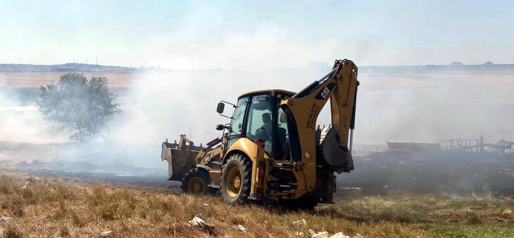 Tekirdağ'da çiftlikte çıkan yangın söndürüldü