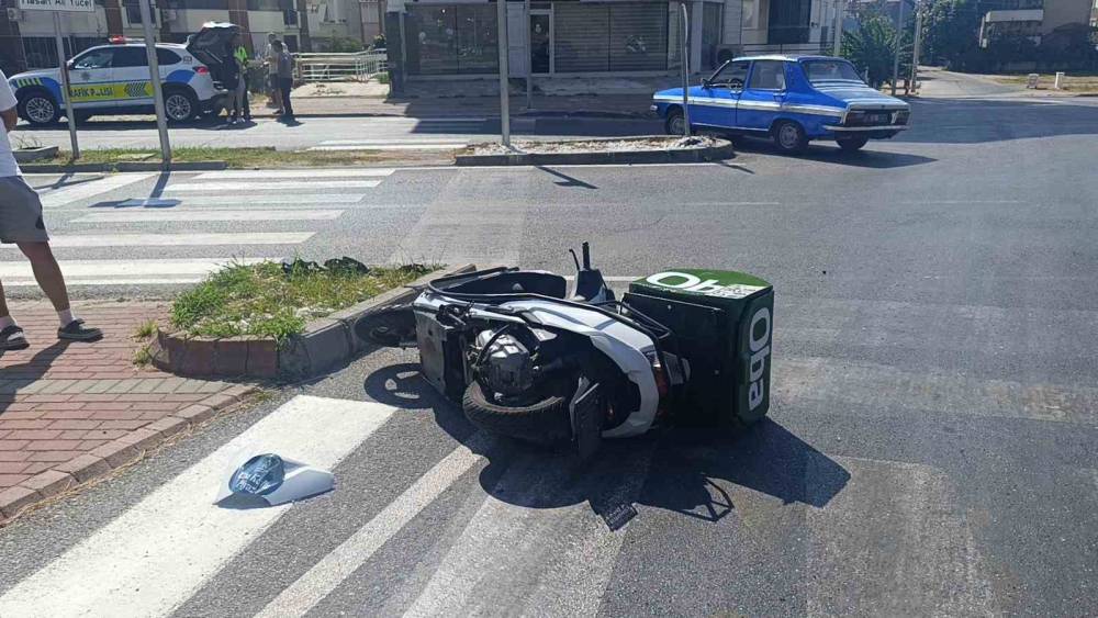 Otomobil ile motosiklet çarpıştı: 1 yaralı